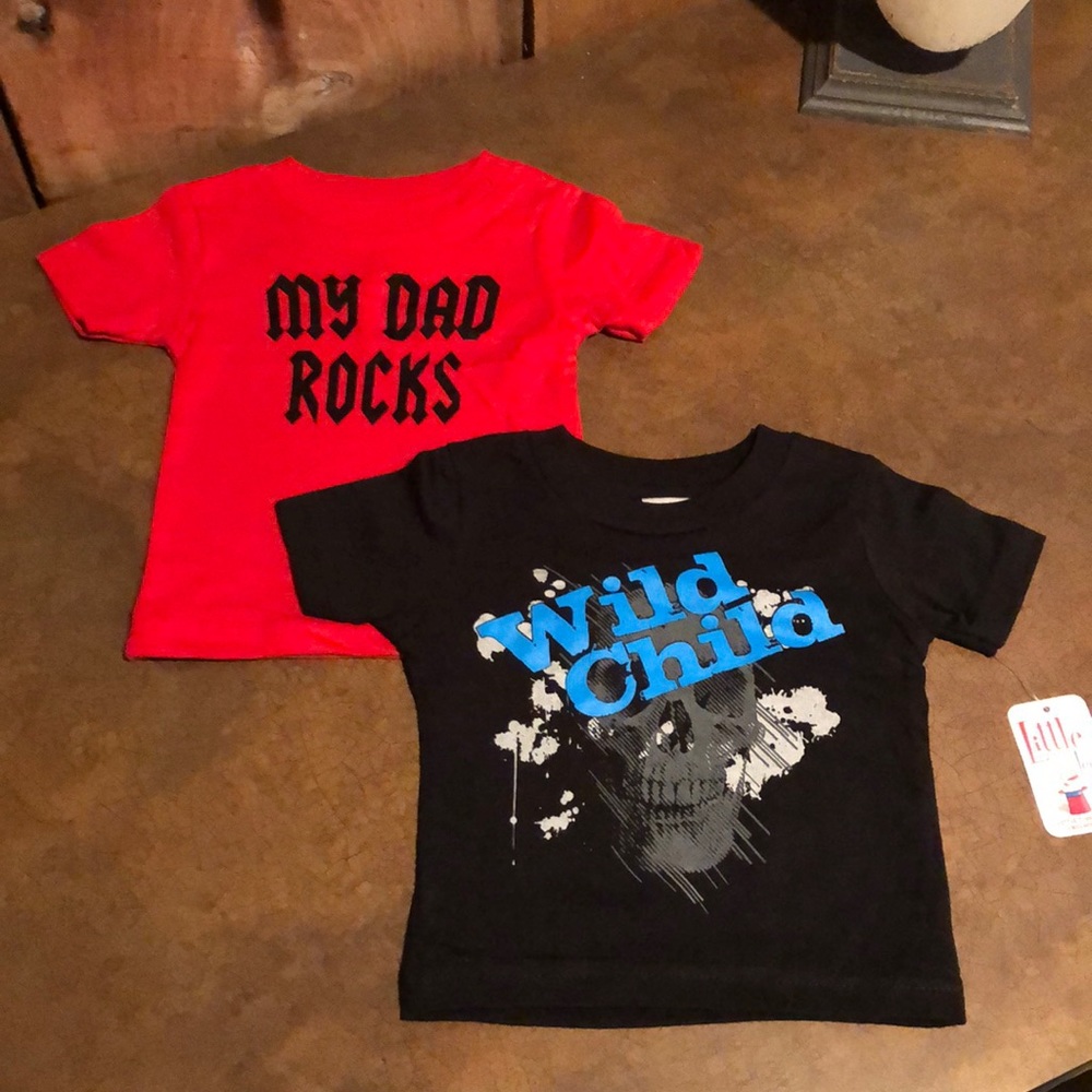 NWT Set of 2 Little Teez Graphic Toddler Tees
